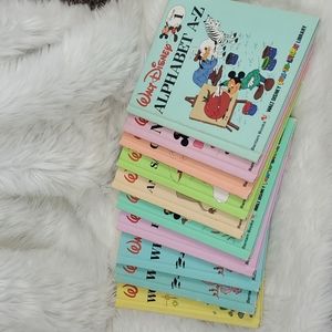 Vintage 1989 Walt Disney Bundle 10 books hard cover 1-9 Bantam Books